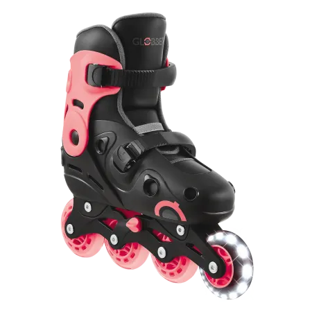 Pattini in Linea per Bambini Taglia 34-37 LED Freno Posteriore Rosa