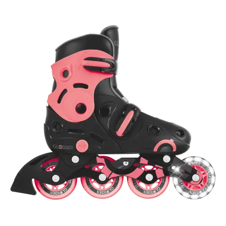 Pattini in Linea per Bambini Taglia 34-37 LED Freno Posteriore Rosa