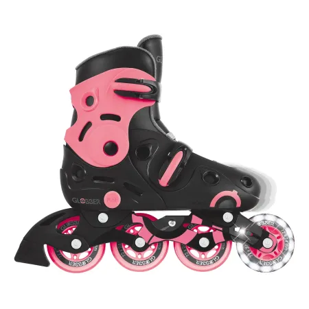 Pattini in Linea per Bambini Taglia 34-37 LED Freno Posteriore Rosa