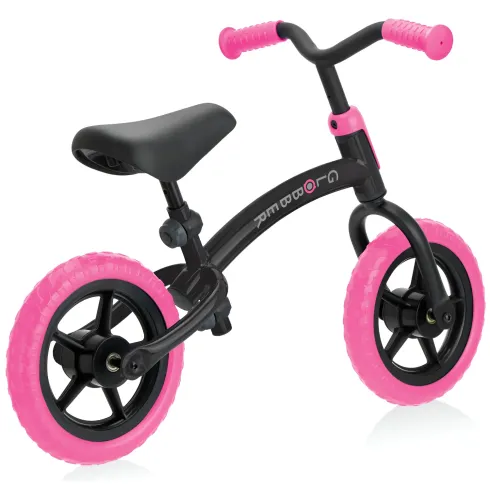 Bicicletta per Bambini 2-5 anni Rosa Neon Regolabile per Equilibrio
