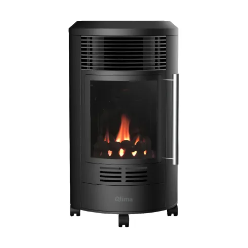 Stufa a Gas 3.4kW Infrarossi Effetto Camino Catalitica Fiamma Vera