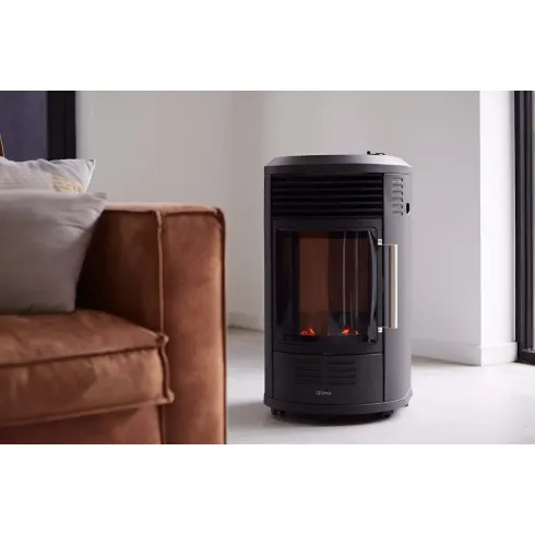Stufa a Gas 3.4kW Infrarossi Effetto Camino Catalitica Fiamma Vera