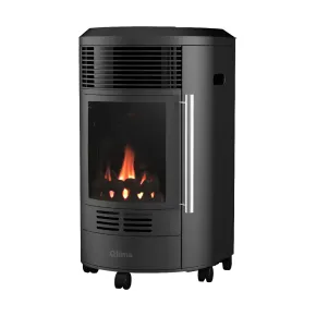 Stufa a Gas 3.4kW Infrarossi Effetto Camino Catalitica Fiamma Vera