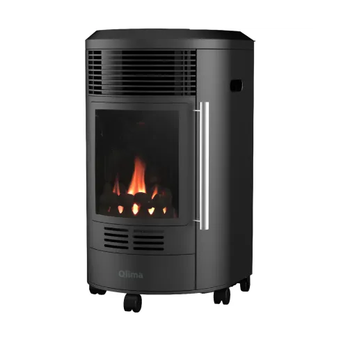 Stufa a Gas 3.4kW Infrarossi Effetto Camino Catalitica Fiamma Vera