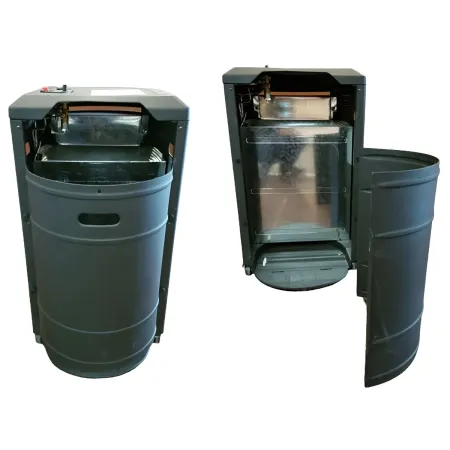 Stufa a Gas 3.4kW Infrarossi Effetto Camino Catalitica Fiamma Vera