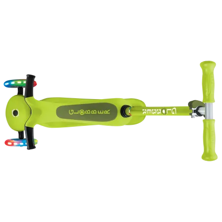 Monopattino per Bambini 3 in 1 Verde Lime Regolabile 50 kg Ruote LED