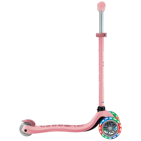 Monopattino per Bambini 3 in 1 Rosa Pastello Regolabile 50 kg Ruote LED