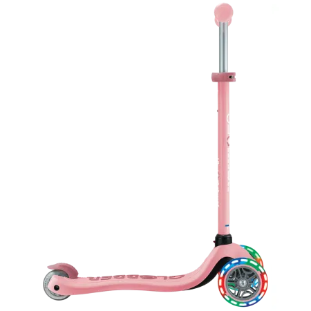 Monopattino per Bambini 3 in 1 Rosa Pastello Regolabile 50 kg Ruote LED