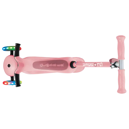 Monopattino per Bambini 3 in 1 Rosa Pastello Regolabile 50 kg Ruote LED
