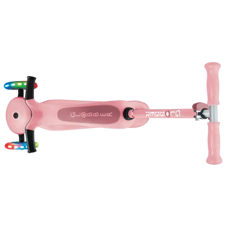 Monopattino per Bambini 3 in 1 Rosa Pastello Regolabile 50 kg Ruote LED