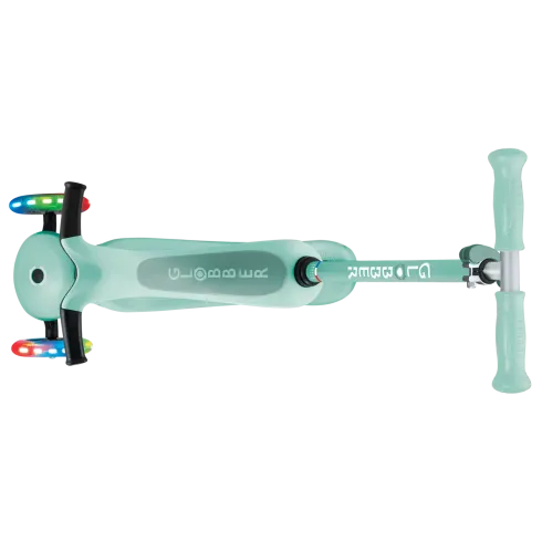 Monopattino per Bambini 3 in 1 Verde Menta Regolabile 50 kg Ruote LED