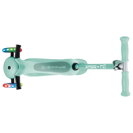 Monopattino per Bambini 3 in 1 Verde Menta Regolabile 50 kg Ruote LED