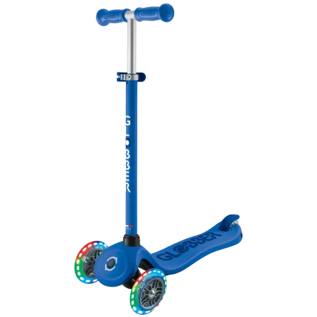 Monopattino per Bambini 3 in 1 Blu Navy Regolabile 50 kg Ruote LED