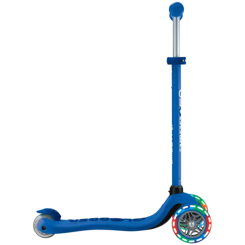 Monopattino per Bambini 3 in 1 Blu Navy Regolabile 50 kg Ruote LED