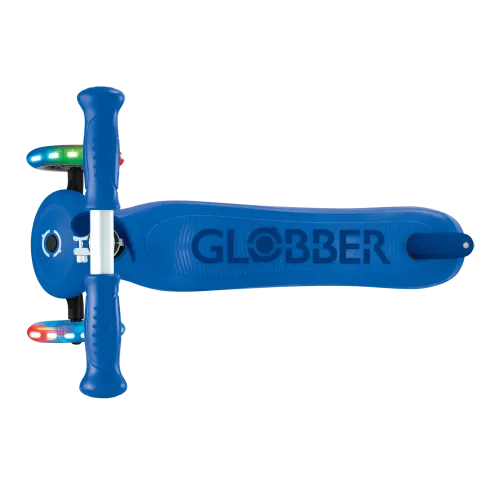 Monopattino per Bambini 3 in 1 Blu Navy Regolabile 50 kg Ruote LED