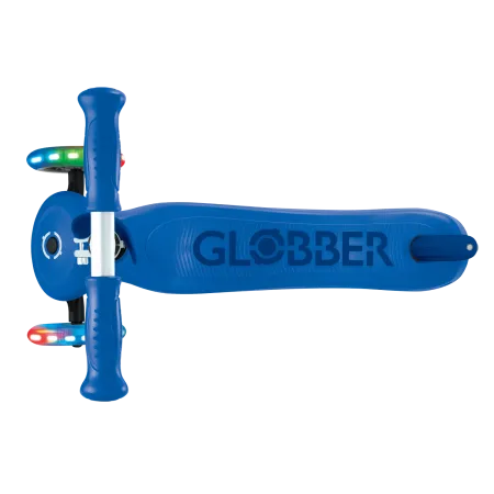 Monopattino per Bambini 3 in 1 Blu Navy Regolabile 50 kg Ruote LED