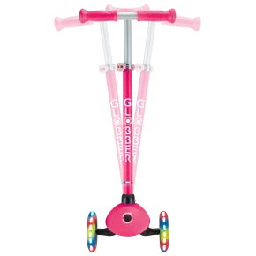 Monopattino a 3 Ruote per Bambini Fucsia Manubrio Regolabile 50kg 2
