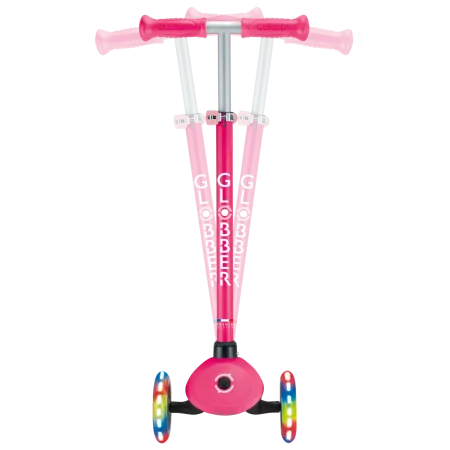 Monopattino a 3 Ruote per Bambini Fucsia Manubrio Regolabile 50kg