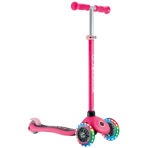 Monopattino a 3 Ruote per Bambini Fucsia Manubrio Regolabile 50kg