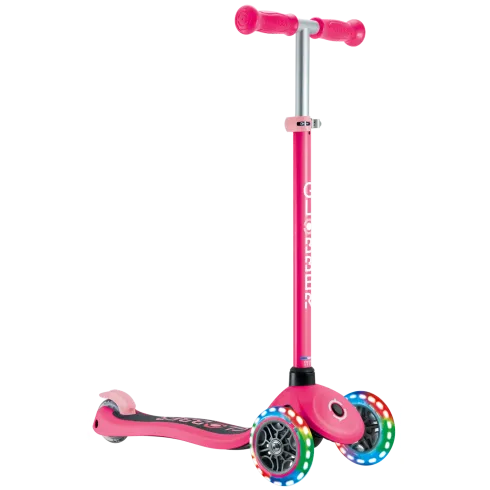 Monopattino a 3 Ruote per Bambini Fucsia Manubrio Regolabile 50kg