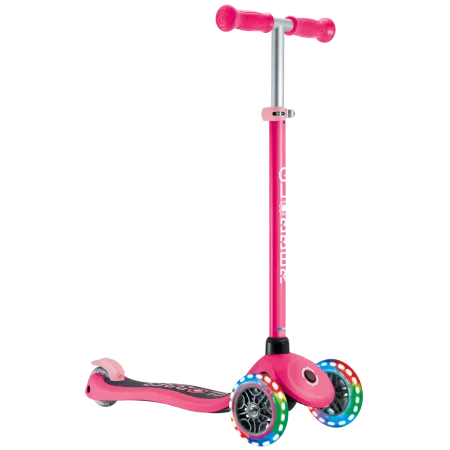 Monopattino a 3 Ruote per Bambini Fucsia Manubrio Regolabile 50kg