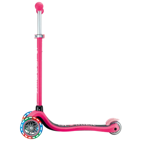 Monopattino a 3 Ruote per Bambini Fucsia Manubrio Regolabile 50kg