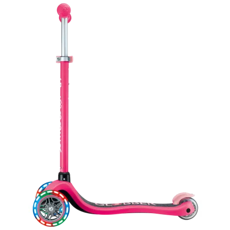 Monopattino a 3 Ruote per Bambini Fucsia Manubrio Regolabile 50kg