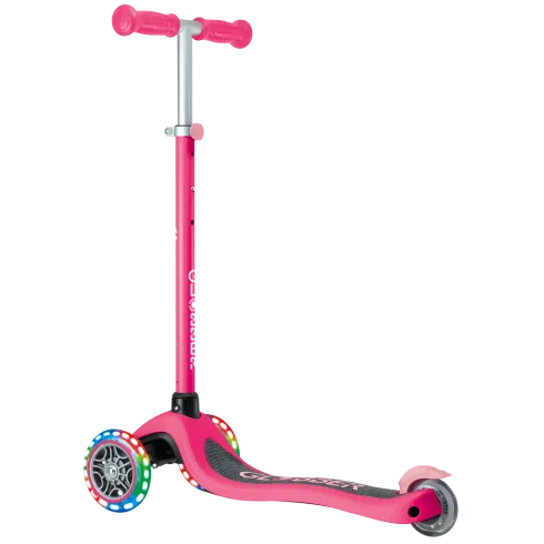 Monopattino a 3 Ruote per Bambini Fucsia Manubrio Regolabile 50kg