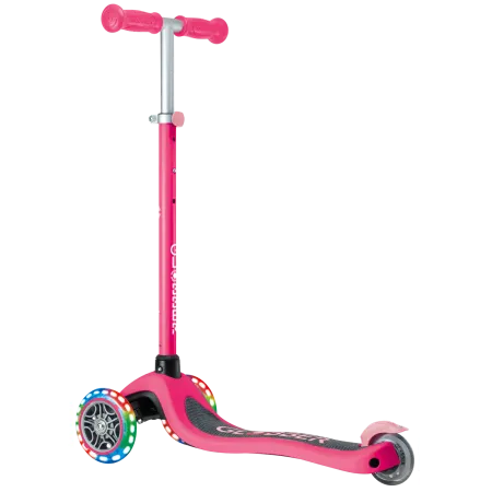Monopattino a 3 Ruote per Bambini Fucsia Manubrio Regolabile 50kg