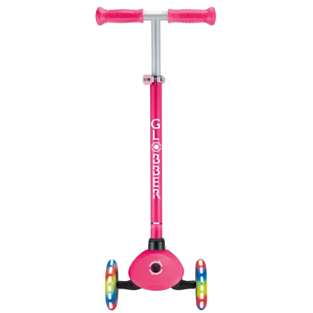 Monopattino a 3 Ruote per Bambini Fucsia Manubrio Regolabile 50kg