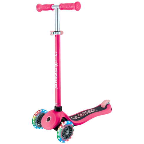 Monopattino a 3 Ruote per Bambini Fucsia Manubrio Regolabile 50kg
