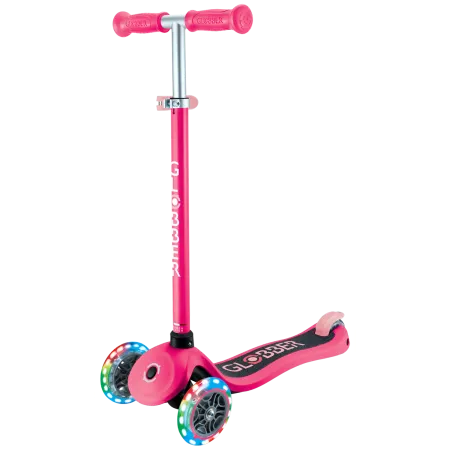 Monopattino a 3 Ruote per Bambini Fucsia Manubrio Regolabile 50kg