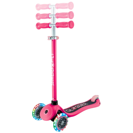 Monopattino a 3 Ruote per Bambini Fucsia Manubrio Regolabile 50kg