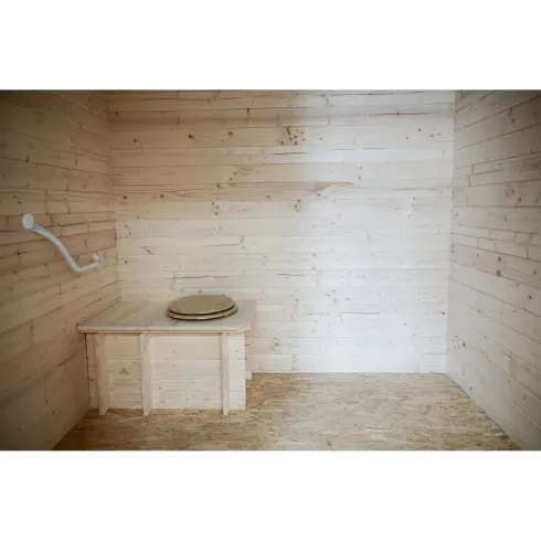 Casetta WC a Secco Legno Abete Persone con Mobilità Ridotta 210x221 cm