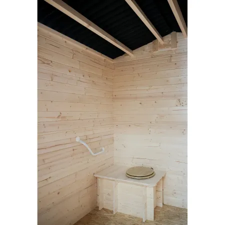 Casetta WC a Secco Legno Abete Persone con Mobilità Ridotta 210x221 cm