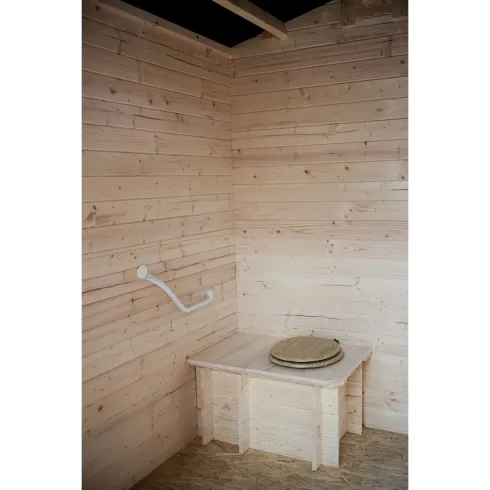Casetta WC a Secco Legno Abete Persone con Mobilità Ridotta 210x221 cm
