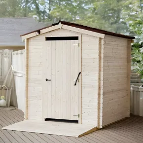 Casetta WC a Secco Legno Abete Persone con Mobilità Ridotta 210x221 cm 2