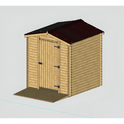 Casetta WC a Secco Legno Abete Persone con Mobilità Ridotta 210x221 cm