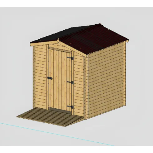 Casetta WC a Secco Legno Abete Persone con Mobilità Ridotta 210x221 cm