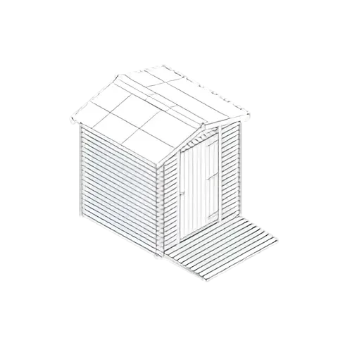 Casetta WC a Secco Legno Abete Persone con Mobilità Ridotta 210x221 cm