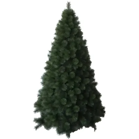 Albero di Natale Alto 180 cm Folto Verde Base 124 cm Rami Realistici
