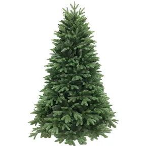 Albero di Natale 210 cm Verde PE PVC Effetto Realistico Base 140 cm