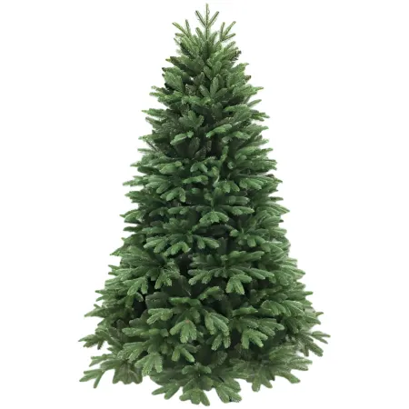 Albero di Natale 210 cm Verde PE PVC Effetto Realistico Base 140 cm