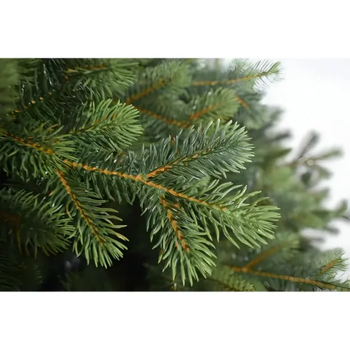 Albero di Natale 210 cm Verde PE PVC Effetto Realistico Base 140 cm