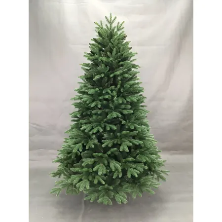 Albero di Natale 210 cm Verde PE PVC Effetto Realistico Base 140 cm