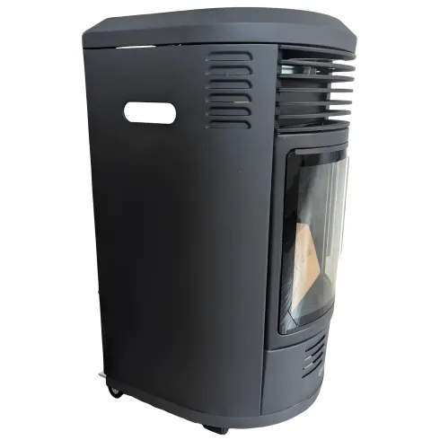Stufa a Gas 3.4kW Infrarossi Effetto Camino Catalitica Fiamma Vera