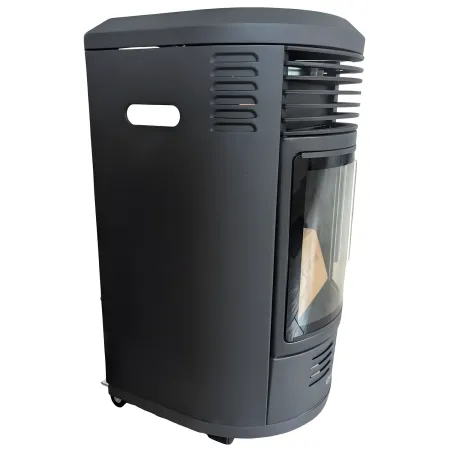 Stufa a Gas 3.4kW Infrarossi Effetto Camino Catalitica Fiamma Vera