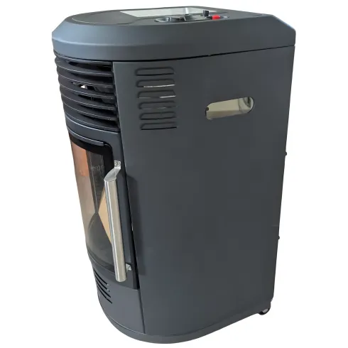 Stufa a Gas 3.4kW Infrarossi Effetto Camino Catalitica Fiamma Vera