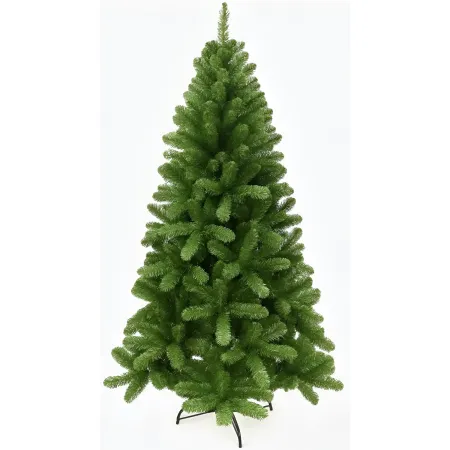 Albero di Natale Verde PVC Altezza 240 cm Base 135 cm Folto Leggero