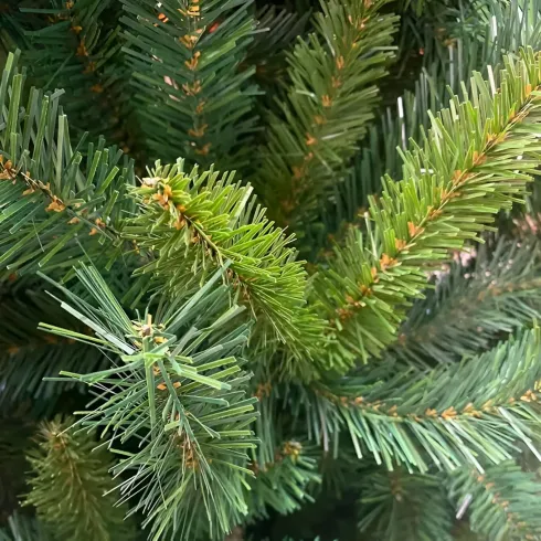 Albero di Natale Verde PVC Altezza 240 cm Base 135 cm Folto Leggero